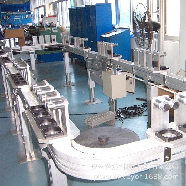 小型托盤(pán)食品醫(yī)藥輸送機(jī) 紙箱環(huán)形POM平頂柔性鏈 標(biāo)準(zhǔn)鋁型材輸送