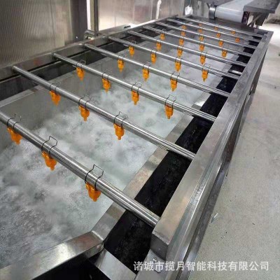 水果蔬菜氣泡清洗機 商用洗菜機 果蔬清洗風(fēng)干流水線 凈菜加工設(shè)
