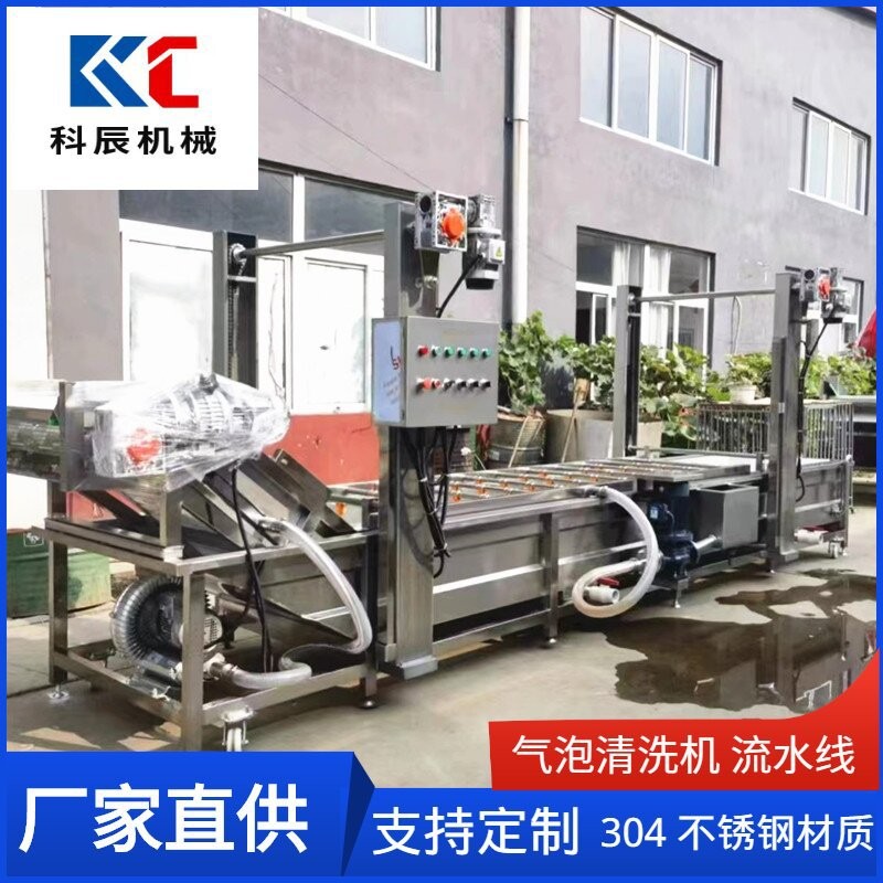 果蔬氣泡清洗機(jī)流水線 西紅柿辣椒氣泡清洗機(jī) 玉米清洗風(fēng)干生產(chǎn)線