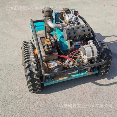 柴油遙控割草機(jī)全自動(dòng)履帶式果園除草機(jī)草坪打草修剪園林除草荒草