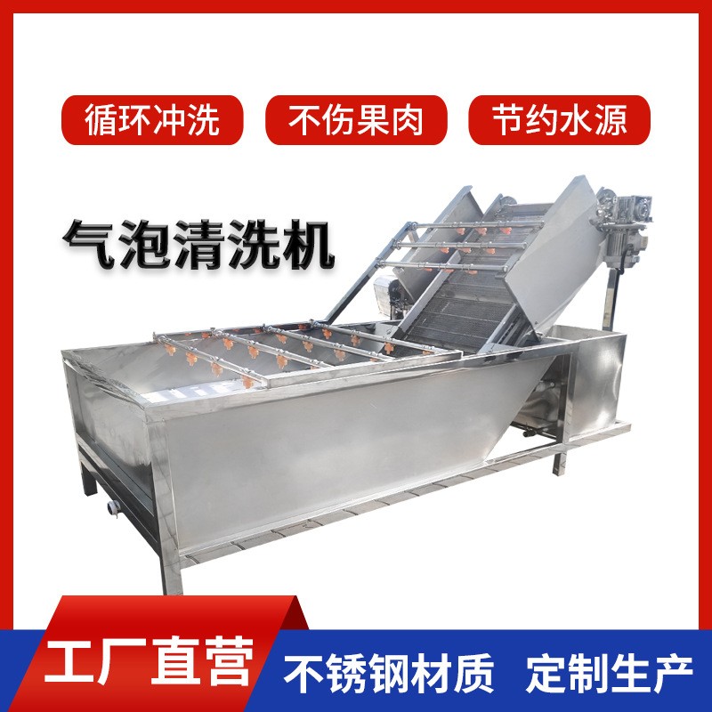 蘋果氣泡式清洗機(jī) 大型蘋果氣泡清洗機(jī)設(shè)備 不銹鋼清洗蘋果機(jī)器