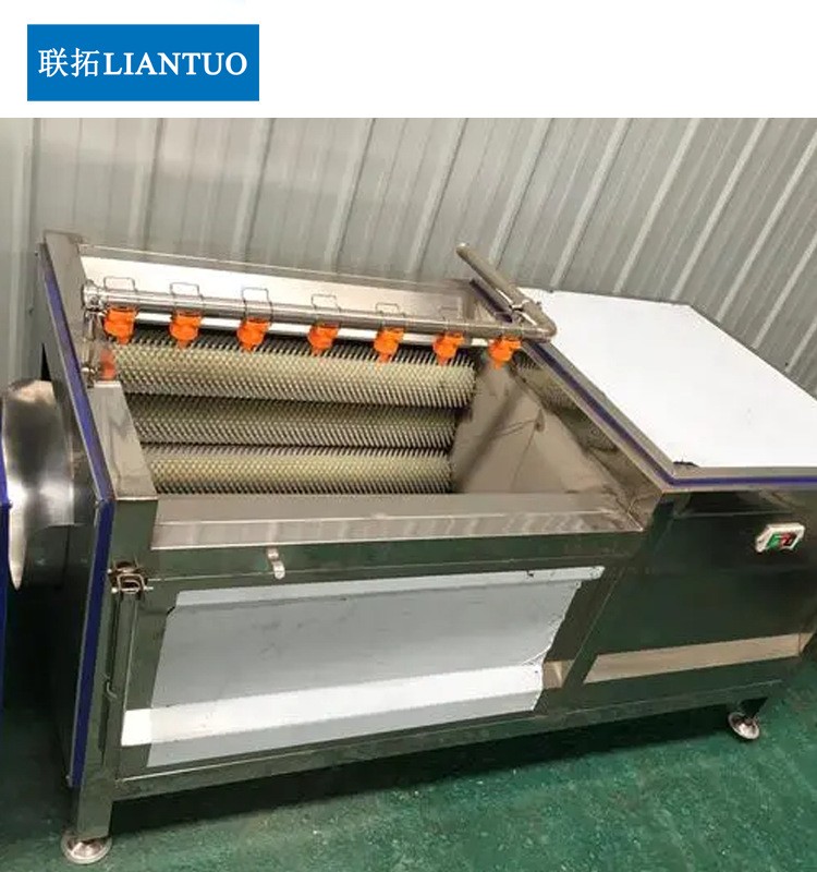 商用毛刷土豆清洗機(jī) 紅薯西洋參黃精清洗去皮設(shè)備 全自動洗藥機(jī)