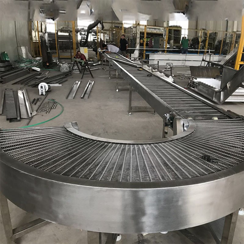 定制 180度帶式轉(zhuǎn)彎?rùn)C(jī)90°網(wǎng)帶轉(zhuǎn)彎輸送流水線食品藥品網(wǎng)帶輸送機(jī)