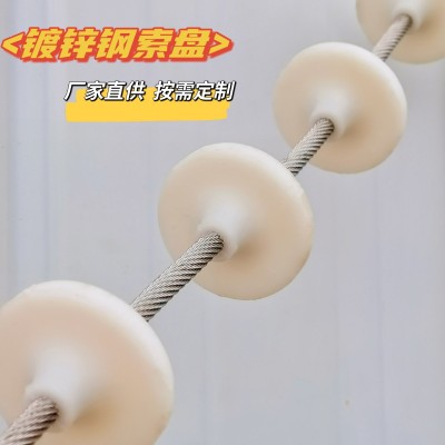 豬場自動化設(shè)備送料系統(tǒng)鋼絲繩塞盤豬舍料線鍍鋅鋼索盤定制秒發(fā)