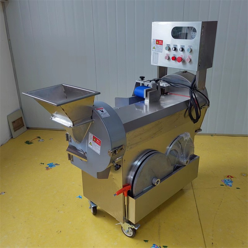 商用多功能切菜機(jī) 850型數(shù)控雙頭切菜機(jī) 食堂豆角韭菜蔬菜切段機(jī)