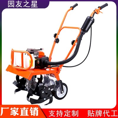 農業(yè)設備微耕機小型翻土機農用打田旋耕機耕地犁地翻土機土壤耕整