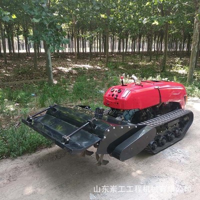 農(nóng)用遙控自走式微耕機(jī)果園小型松土機(jī)32馬力柴油履帶式微耕機(jī)