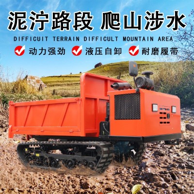 爬山虎履帶運輸車小型工程農(nóng)用全地形自卸果園搬運柴油山地爬坡王