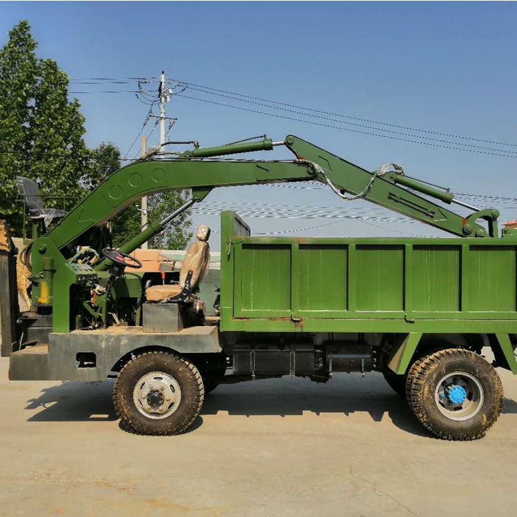 農(nóng)用礦用自卸隨車挖 四不像隨車挖機視頻 山東濟寧挖土運輸兩用車