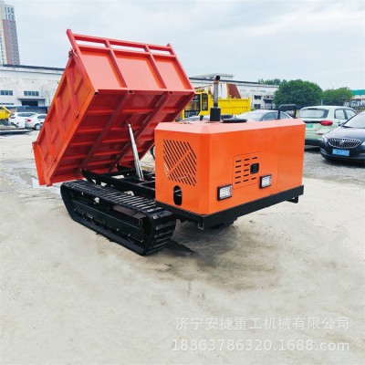 丘陵山地農(nóng)用履帶車 5噸木材運輸爬山虎 橡膠包鋼板履帶運輸車