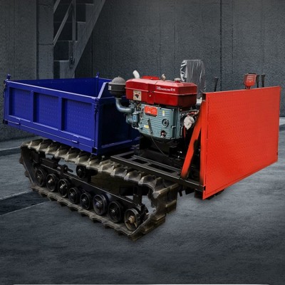 履帶車小型山地履帶運(yùn)輸車農(nóng)用爬山虎座駕式自卸搬運(yùn)車地形通用