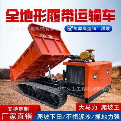 爬山虎運輸車爬坡小型履帶工程全地形搬運車自卸吊機農(nóng)用果園廠家