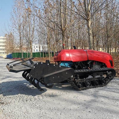 果園自走式履帶微耕機32馬力柴油松土機一機多用農(nóng)用智能耕地機