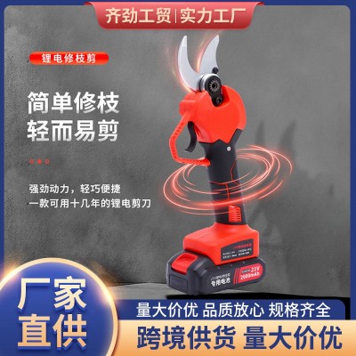 電動修枝剪家用枝剪刀園林充電式果樹修剪樹多種功能鋰電電 剪刀