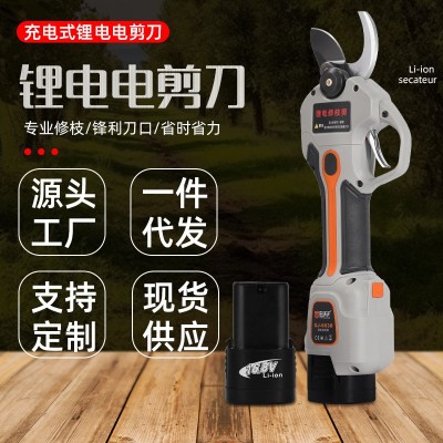 電動修枝剪刀園林果樹修剪電剪子園林工具鋰電修枝剪電動工 具批發(fā)