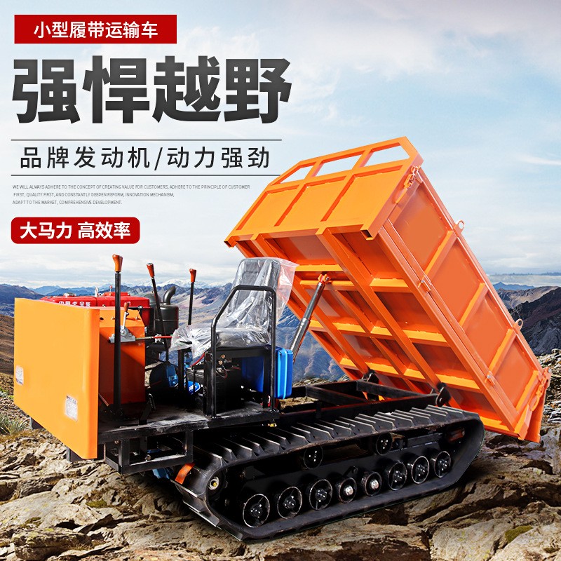 爬山虎履帶運輸車 農(nóng)用果園山地全地形爬坡拖拉機 柴油自卸搬運車