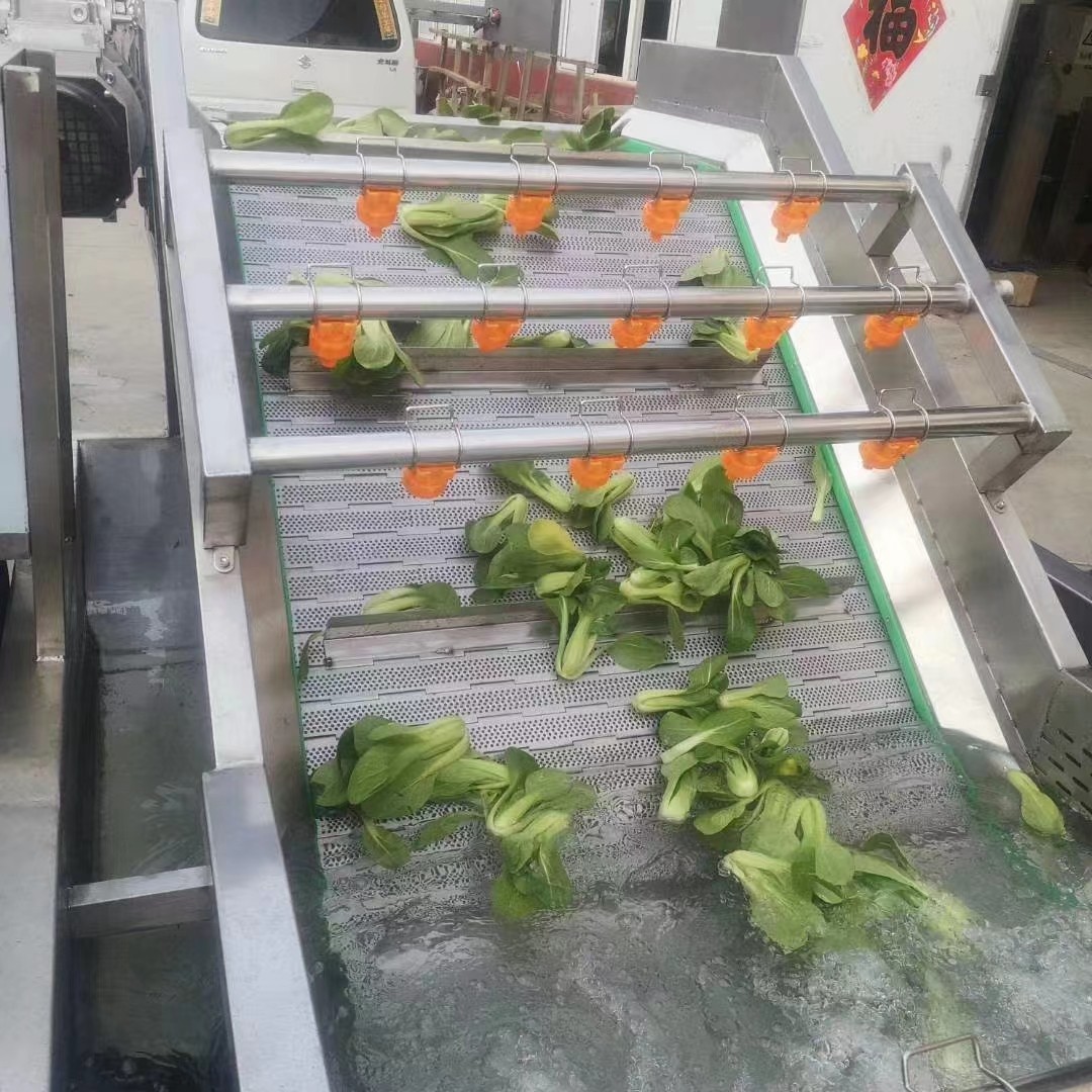 全自動(dòng)果蔬海鮮氣泡清洗機(jī) 噴淋式不銹鋼清洗設(shè)備 預(yù)制菜加工設(shè)備