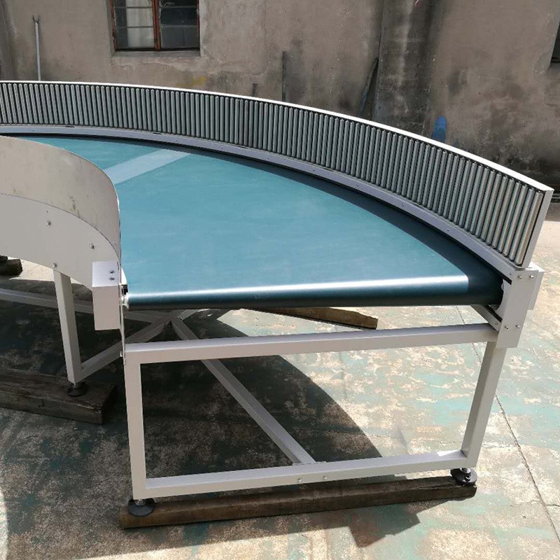 90度皮帶轉(zhuǎn)彎機(jī) 循環(huán)U形輸送線 食品傳送帶 180度