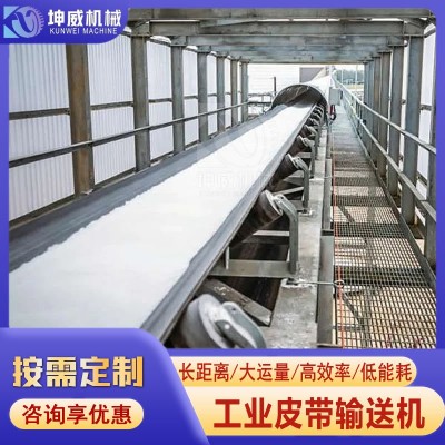 廠銷工業(yè)皮帶輸送機堿業(yè)帶式傳輸機設備適應復雜環(huán)境傳送皮帶機