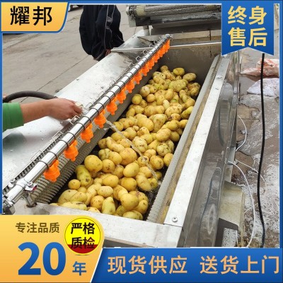 全自動毛刷土豆清洗機 毛輥紅薯土豆清洗去皮機 工業(yè)大 型洗姜機
