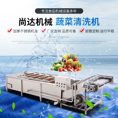 全自動凈菜加工氣泡清洗機 果蔬去泥去雜鼓泡式清洗機 尚達清洗機