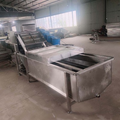 果蔬清洗機 毛輥清洗 氣泡噴淋清洗 水浴式巴式殺菌工作流水線