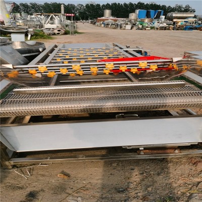 出售二手連續(xù)式凈菜加工設(shè)備全自動氣泡清洗機蔬菜水果氣泡清洗機