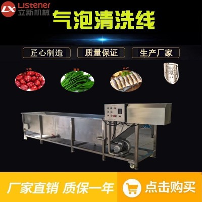 全自動氣泡清洗機(jī) 多功能水果蔬菜清洗配套輸送線氣泡清洗解凍機(jī)