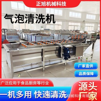 商用大型雪菜洗菜機蘑菇白菜高壓噴淋氣泡清洗 蔬菜清洗風(fēng)干清洗