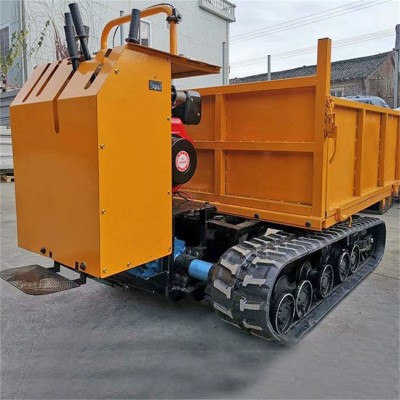 小型履帶運(yùn)輸車手扶式農(nóng)用自卸車設(shè)備爬山虎田間育苗車機(jī)器批發(fā)