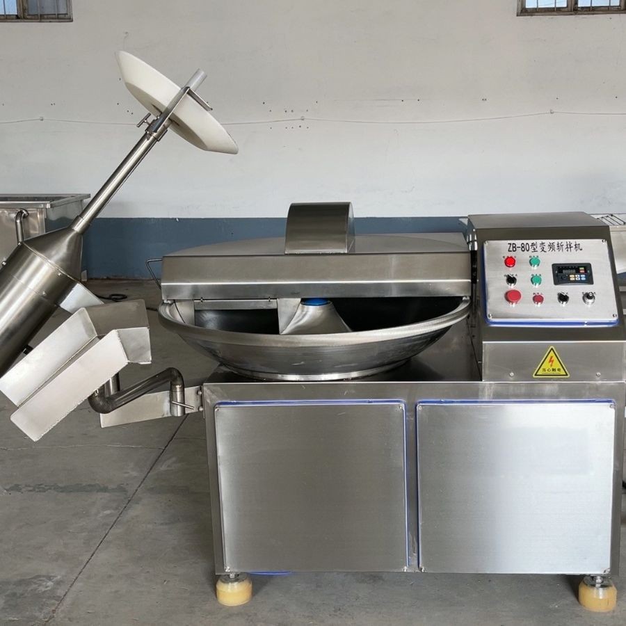 全自動(dòng)肉泥斬拌機(jī) 魚(yú)糜蝦滑斬泥斬切 肉餡菜餡丸子餡料變頻斬拌機(jī)