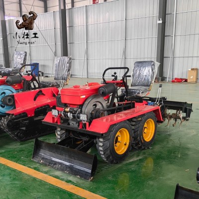 履帶式小型犁地播種一體機(jī)xg-25 小壯工開(kāi)溝回填用果園管理旋耕機(jī)