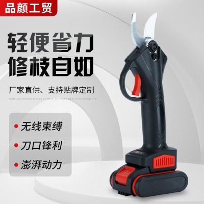 廠家直供電動(dòng)工具家用手持鋰電修枝剪園藝果樹粗枝修剪無線電剪刀