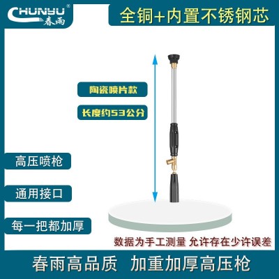 春雨農(nóng)用陶瓷高壓打藥水槍 電動噴霧器柱塞泵配件大棚全銅噴頭