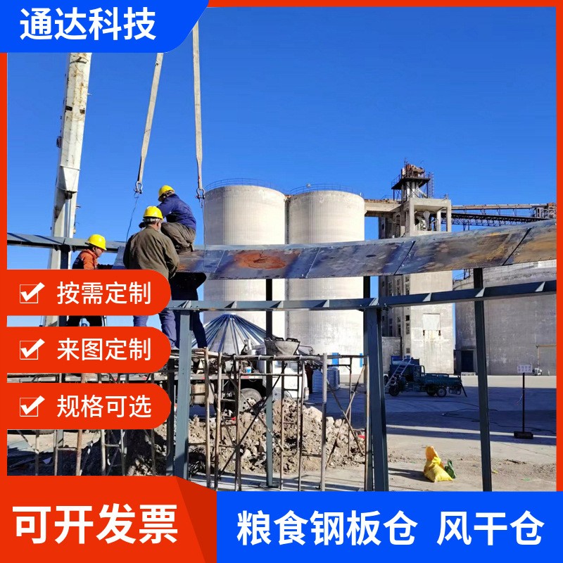 廠家定制各種噸位玉米小麥儲存設(shè)備鋼板倉防潮風(fēng)干倉可支持批發(fā)