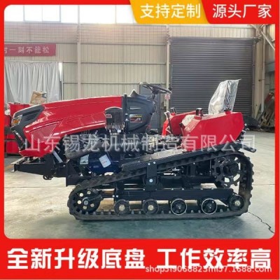 多功能履帶旋耕機(jī)水旱兩用乘坐式微耕機(jī)農(nóng)用柴油拖拉機(jī)耕地機(jī)果園