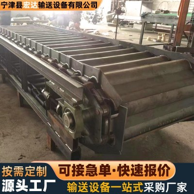 重型鱗板輸送機廠家耐高溫金屬鑄件運輸鏈板機礦山碎石鱗板輸送機