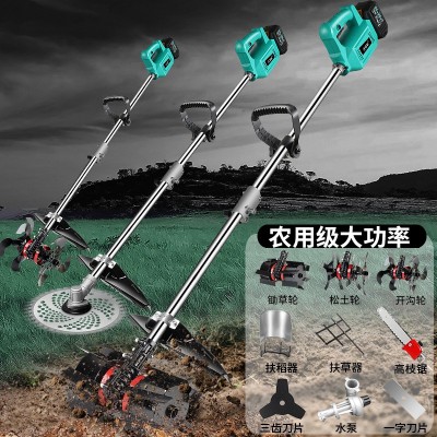大功率背負(fù)式鋰電割草機(jī)帶除草輪松土打草機(jī)草坪機(jī)充電式農(nóng)用割草