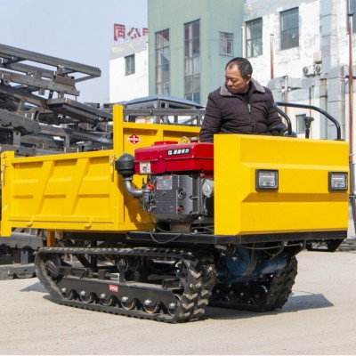 廠家現(xiàn)貨3噸履帶運(yùn)輸車 全地形爬山虎手扶拖拉機(jī) 自卸爬坡履帶車