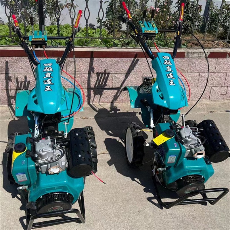 工廠優(yōu)惠四驅(qū)旋耕機(jī) 農(nóng)用手扶小型微耕機(jī) 多功能大蔥開(kāi)溝培土機(jī)