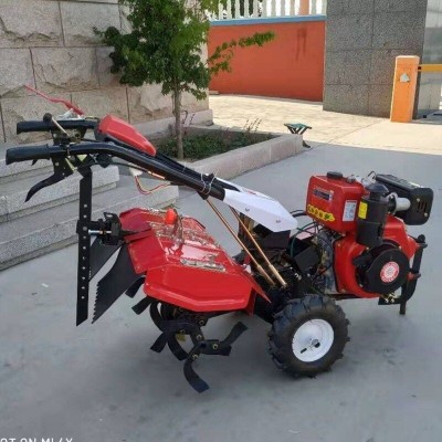 自走式柴油四驅(qū)微耕機(jī) 手推式農(nóng)用汽油旋耕機(jī) 果園開溝旋耕除草機(jī)