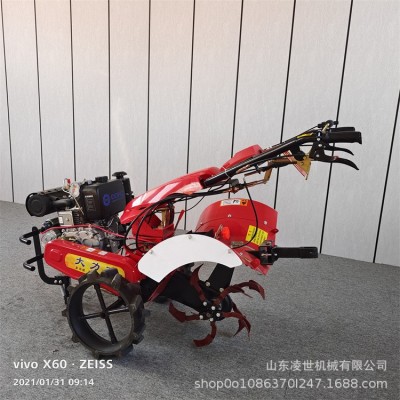 履帶式微耕機 大棚果園旋耕開溝機 小型家用農(nóng)用耕地旋耕機