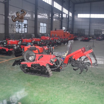 座駕式果園管理履帶微耕機(jī) 小壯工開溝施肥回填一體旋耕機(jī)xg-35