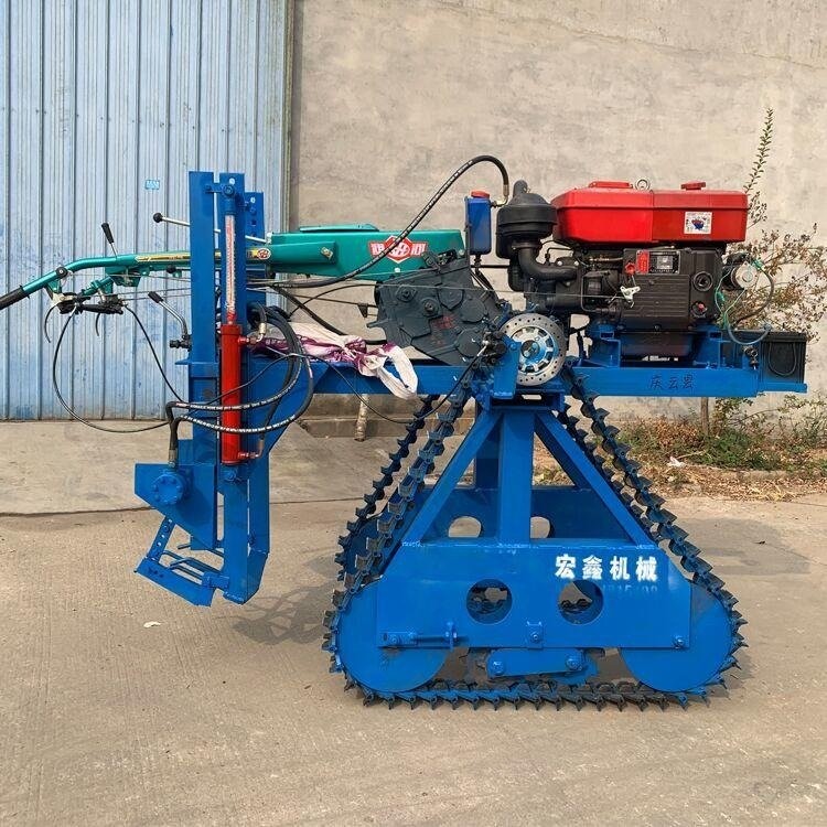 履帶式液壓大姜 大蔥深度可調 多功能自走式收獲機