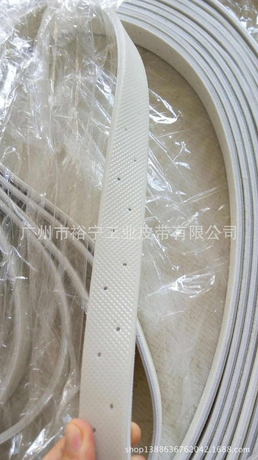 鋼板張力機皮帶 分條機皮帶 耐油PU面鉆石紋打孔 縱剪線 助卷機帶