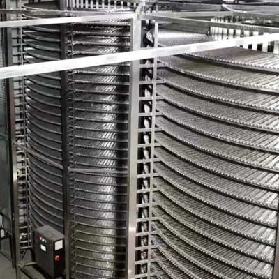 直供烘焙食品螺旋冷卻塔 網(wǎng)帶輸送機 水餃海鮮多層速凍塔