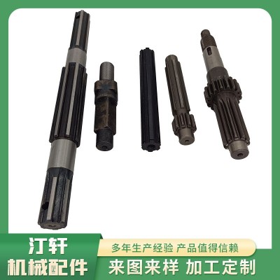 河北廠家生產(chǎn) 大棚卷機花鍵軸 齒輪軸配件 齒輪花鍵軸