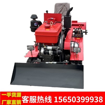 履帶式小型旋耕機 乘坐式水田旱地兩用耕地機 一機多用