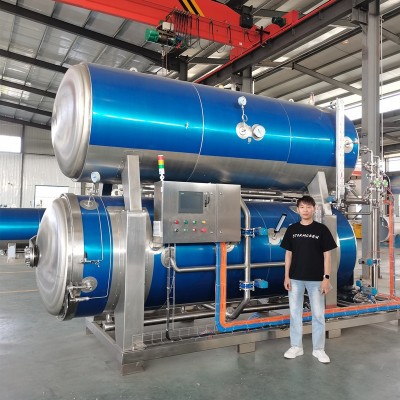 自立袋水浴殺菌鍋 蛋白飲料殺菌鍋 全自動(dòng)雙層高溫殺菌釜食品