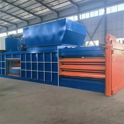 廢衣物液壓打包機 薄膜捆包機 大型臥式壓塊機